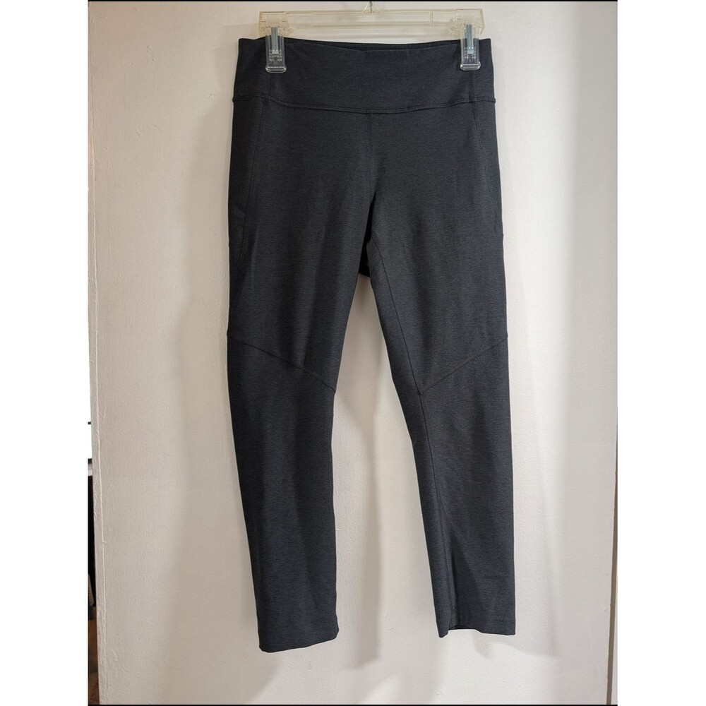 Outdoor Voices Charcoal Gray Seam-Detail Active Leggings
